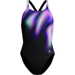 代购 Speedo速比涛女士泳衣抗氯快干印花速干游泳运动连体爆款