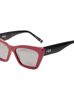 代购FILA男女太阳镜防紫外线抗强光清晰视野轻便佩戴红色方形框