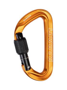 代购Mammut登山扣防脱扣抗冻操作高承重D型螺纹锁橙色攀岩登山