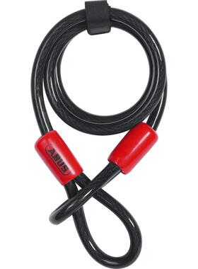 代购ABUS自行车锁防剪加固固定钢缆双环头中长款骑行户外钢缆锁