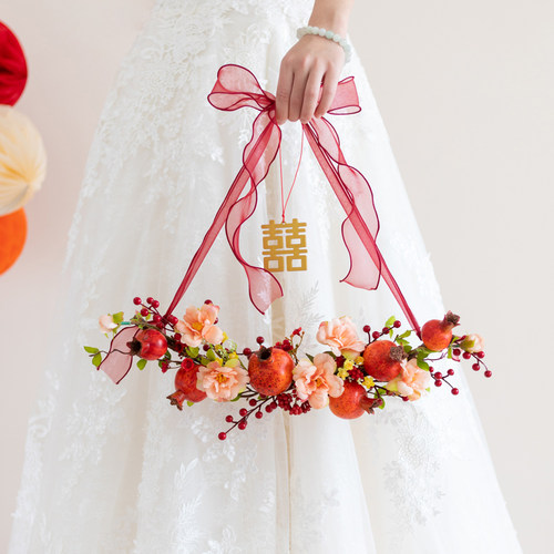 婚房布置仿真花挂件高档浪漫装饰