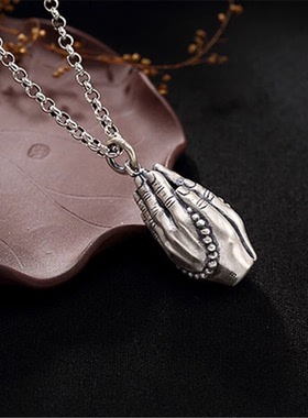 s999佛手仿古风格男女情侣老银匠