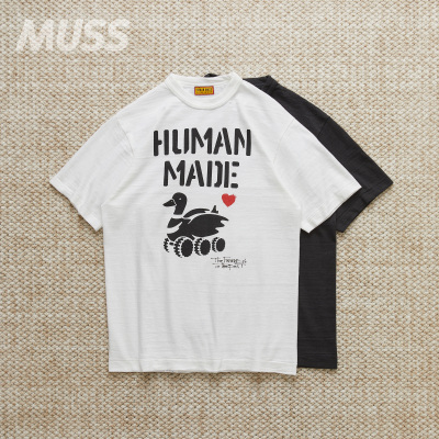 HUMANMADE日产鸭子手绘字母T恤