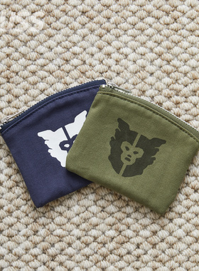 现货 HUMNAN MADE CARD CASE 猿人头图案复古军事便捷卡包零钱包