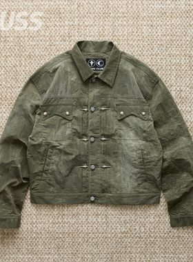 现货 THUG CLUB SCARRED CLAW JACKET 做旧疤痕尼龙夹克外套25SS