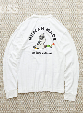 现货 HUMAN MADE GRAPHIC L/S TEE 日产爱心鸭子图案长袖T恤 25SS