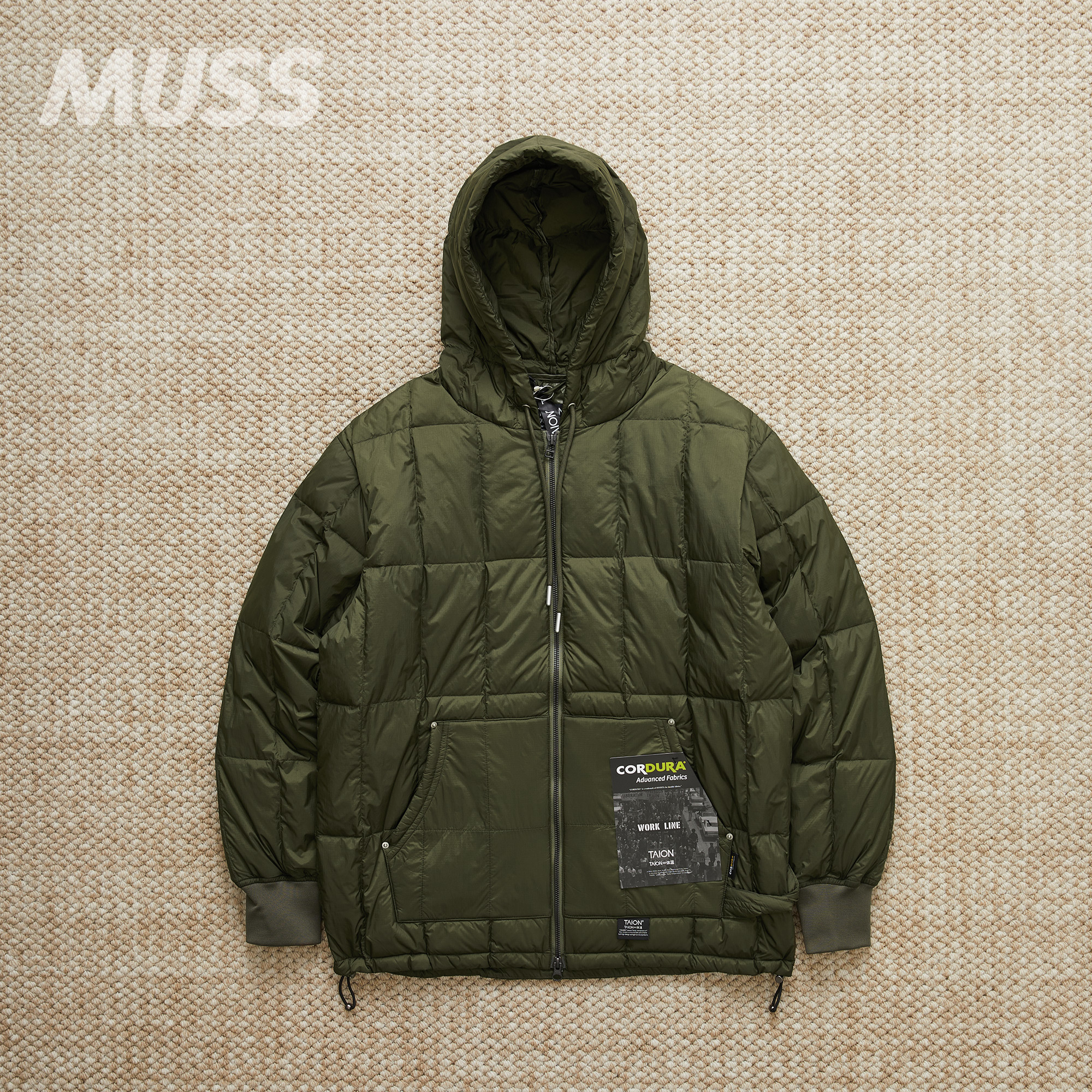 TAION工装轻量保暖连帽羽绒服