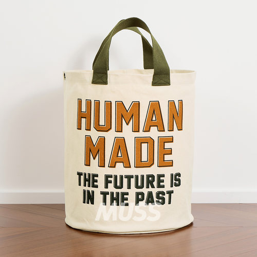HUMANMADE复古字母帆布托特袋