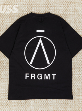 现货 FRAGMENT DESIGN PEACE PIECE 藤原浩闪电LOGO情侣印花短袖