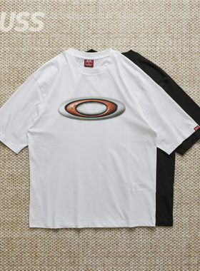 OAKLEY复古休闲LOGO印花短袖T恤