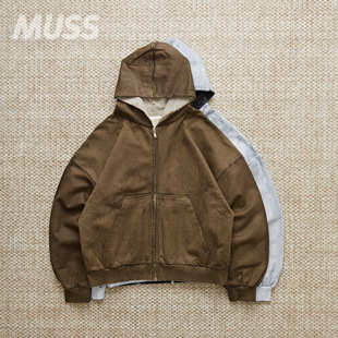 现货 REFOMED PLASTERER HOODIE 日产刷漆涂层做旧拉链卫衣 25AW