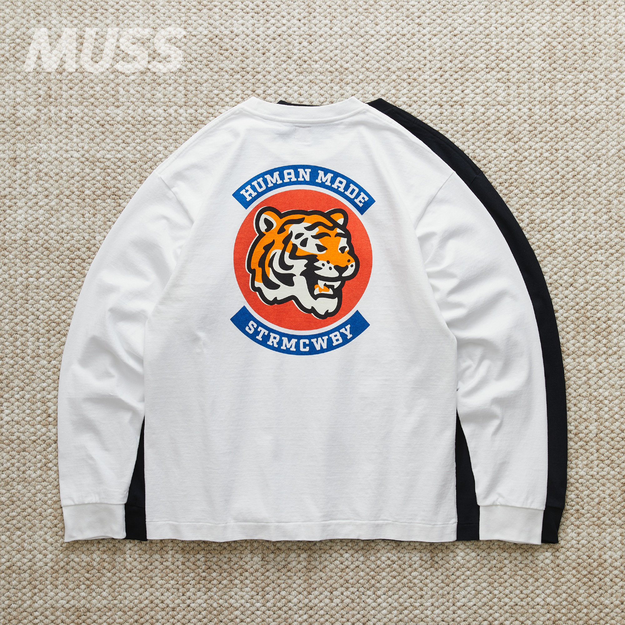 HUMANMADE日产老虎图案休闲长袖