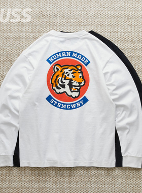 现货 HUMAN MADE GRAPHIC L/S T-SHIRT 日产老虎图案休闲长袖T恤