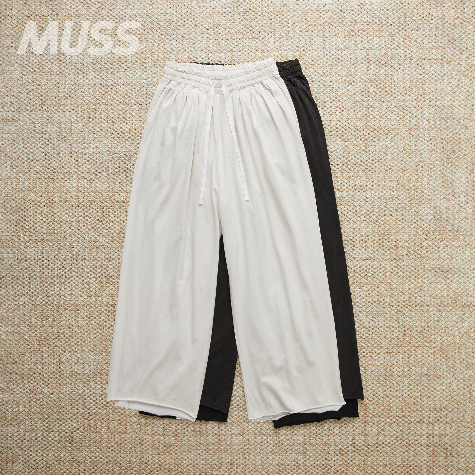 ANCELLM日产双层宽松弹性休闲裤