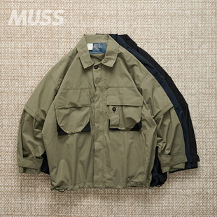 现货 N.HOOLYWOOD SHIRT BLOUSON 日产军事贴布口袋衬衫夹克 25AW