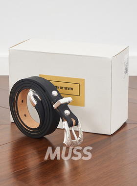 现货 SEVEN BY SEVEN X ROOSTER KING 日产手绘涂鸦图案牛皮腰带