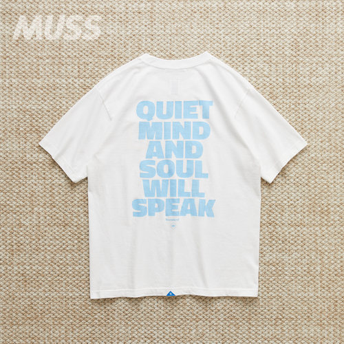 LIBERAIDERS霜面褪色做旧字母T