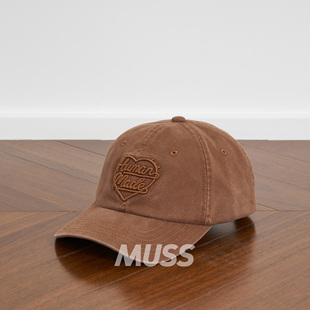 CAP 现货 水洗斜纹爱心刺绣棒球帽26SS TWILL 6PANEL HUMAN MADE