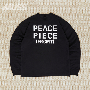 FRAGMENT DESIGN PEACE T恤 现货 PIECE 藤原浩LOGO印花闪电长袖