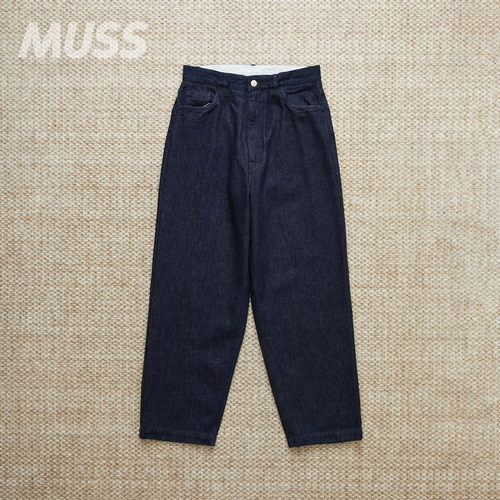 FARAH复古做旧宽松阔腿牛仔裤