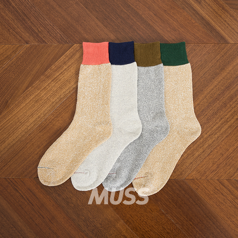 ROTOTO日产丝绸棉混纺复古中筒袜