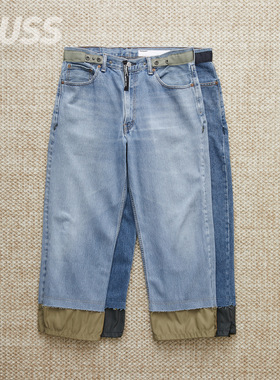 现货 POLIQUANT DENIM REMAKE 550 日产古着重构可调节牛仔裤25AW