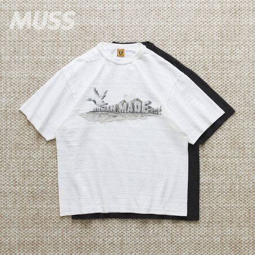 HUMANMADE火山鸭子图案印花短袖