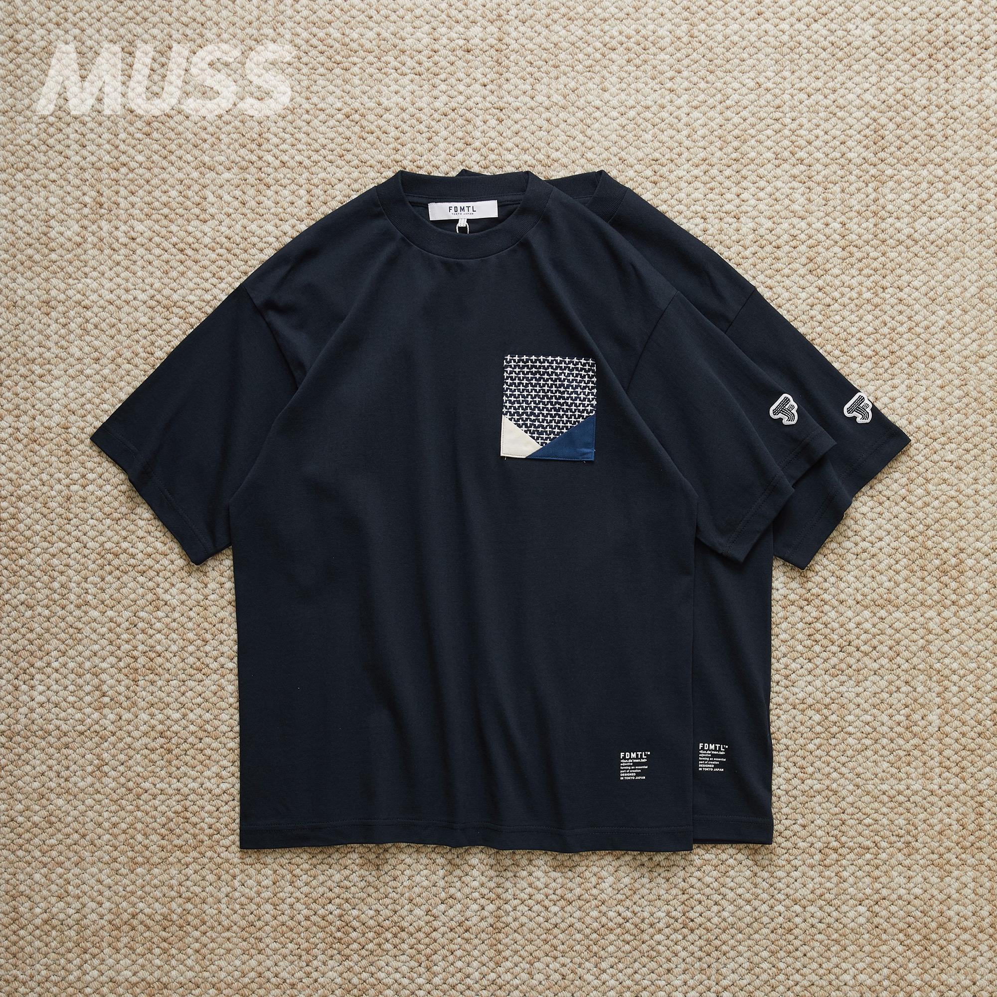 FDMTL宽松纯棉盎司针织贴布短袖