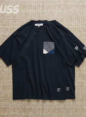 现货 FDMTL CIRCLE PATCH TEE 宽松纯棉盎司针织贴布短袖T恤