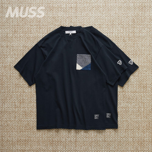 FDMTL宽松纯棉盎司针织贴布短袖