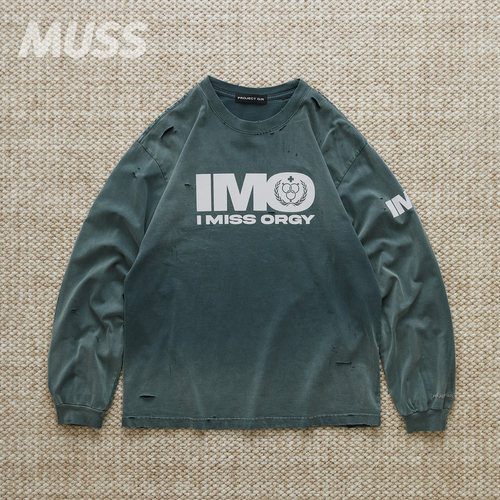 PROJECTG/R水洗做旧破坏长袖