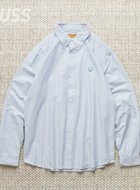 现货 HUMAN MADE STRIPED BD SHIRT 牛津布条纹爱心刺绣衬衫 25SS