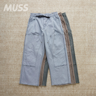 日产水洗明线拼接复古双膝伐木裤 现货 PANTS TUCK N.HOOLYWOOD