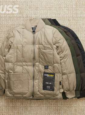 现货 TAION DOWN JACKET 工装拼接复古棒球领保暖羽绒服夹克