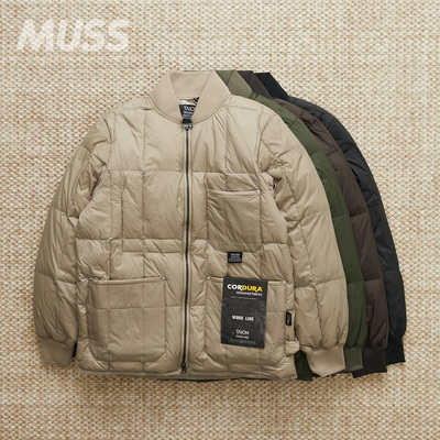 TAION工装拼接棒球领羽绒服夹克