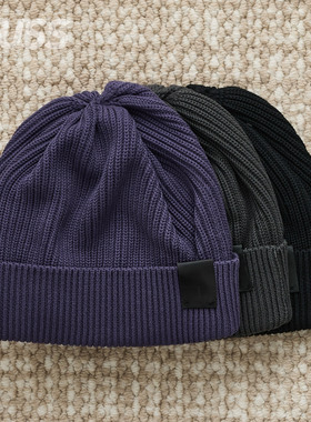 现货 N.HOOLYWOOD KNIT CAP 日产纯色贴标螺纹针织休闲冷帽 25AW