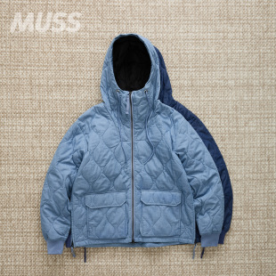 DOWN 现货 DENIM MILITARY 牛仔复古休闲保暖羽绒外套马甲 TAION