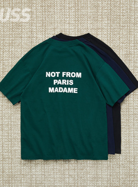 现货 DROLE DE MONSIEUR SLOGAN 简约标语印花休闲短袖T恤 25AW