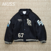 现货 字母贴布拼接复古棒球夹克25AW JACKET LIBERAIDERS VARSITY