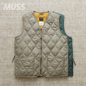 VEST 现货TAION 军事线防撕裂绗缝羽绒马甲 NECK DOWN MILITARY