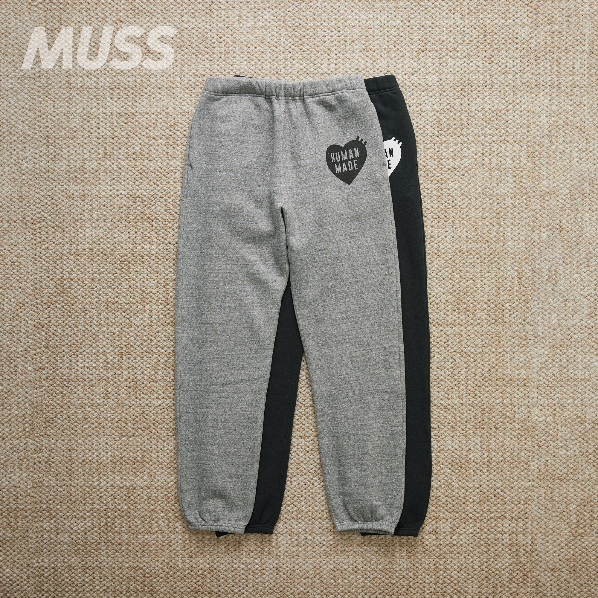 现货 HUMAN MADE CLASSIC SWEATPANTS 日产爱心抓绒休闲复古卫裤