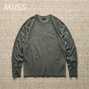 现货 THUG CLUB BASIC LONG SLEEVE 做旧水洗金属星月长袖T恤25SS