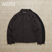 FINE AURALEE 现货 SHIRT SUPER KNIT 开衫 WOOL 羊毛罗纹针织衬衫