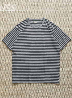 现货 NANAMICA COOLMAX STRIPE TEE 日产混纺针织条纹休闲短袖T恤