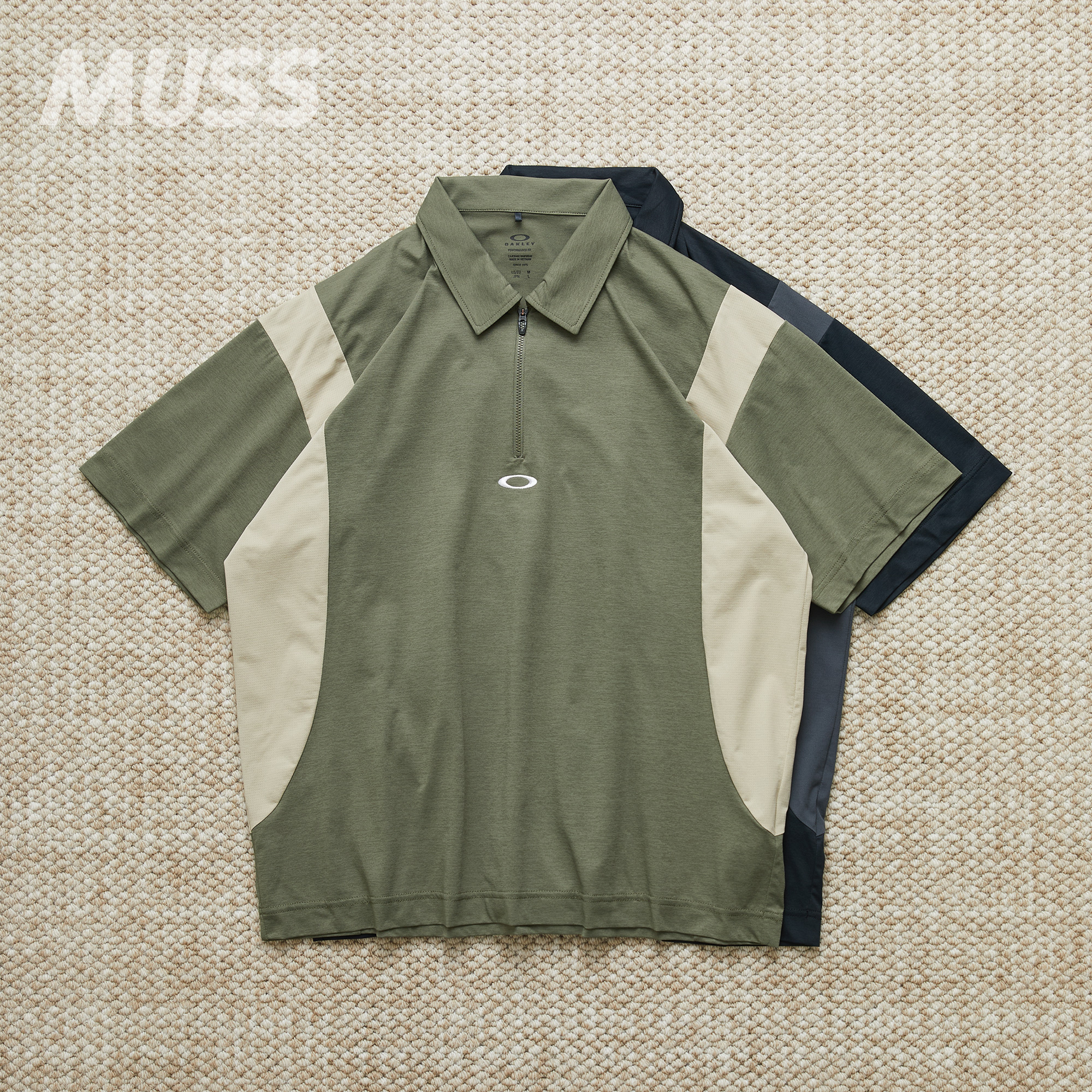 现货 OAKLEY O-SYNC PACK SHAPE SHIRT日线半拉链套头POLO衫25SS