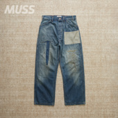 做旧补丁拼接牛仔裤 现货 25AW PRISONER DENIM BOWWOW LAPD