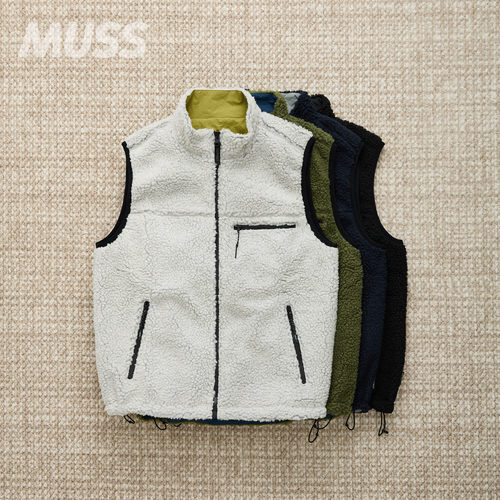 GRAMICCI双面穿摇粒绒立领马甲