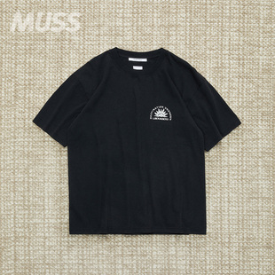 现货 LIBERAIDERS VORTEX TEE 螺旋字母LOGO印花拉绒做旧短袖T恤