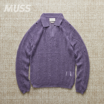 现货 YOKE SILK MOHAIR SWEATER 日产羊毛马海毛丝绸混纺毛衣25SS