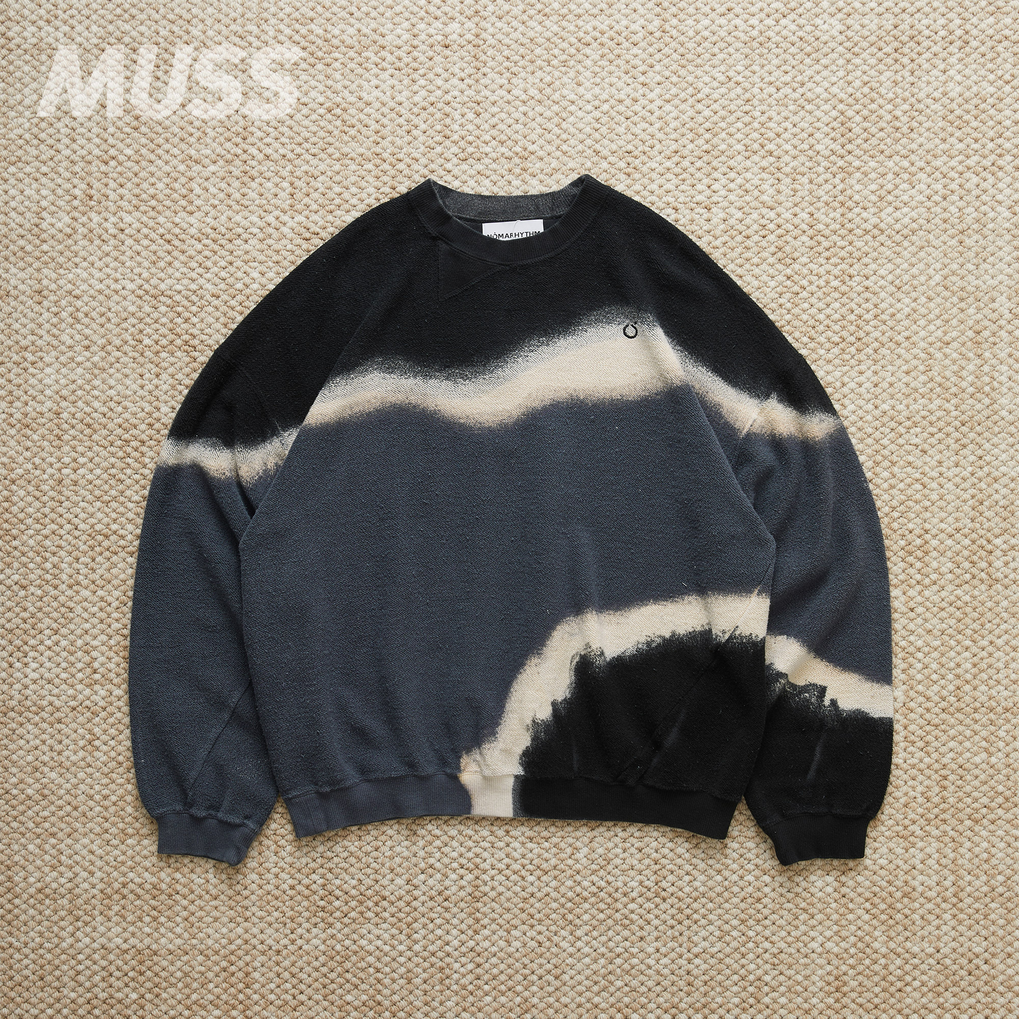 现货 NOMARHYTHM TEXTILE HAND DYE SWEAT日产手工染扭曲渐变卫衣